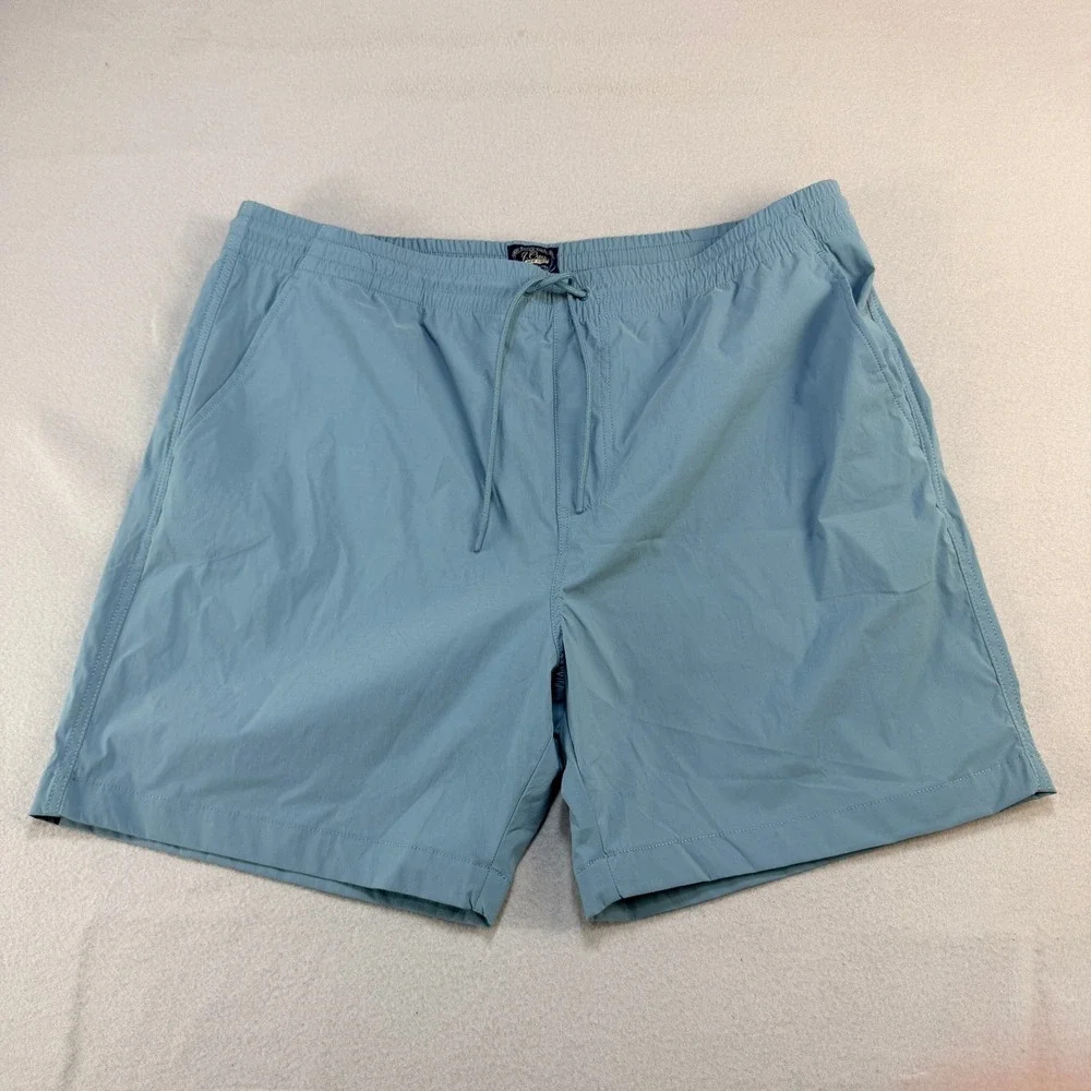 J.Crew Mens Re-Imagined Tech Shorts XL Light Blue draw strings NWT